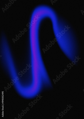 Glowing blue and purple neon like curve on a black background with a futuristic feel and vibrant lighting effects