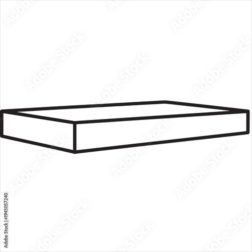 Vector illustration of a simple rectangular box or frame