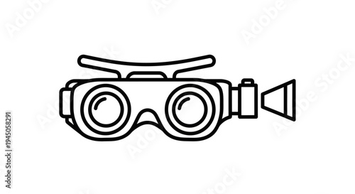 Night Vision Goggles Icon, Futuristic Technology, Surveillance Equipment, Military Gear