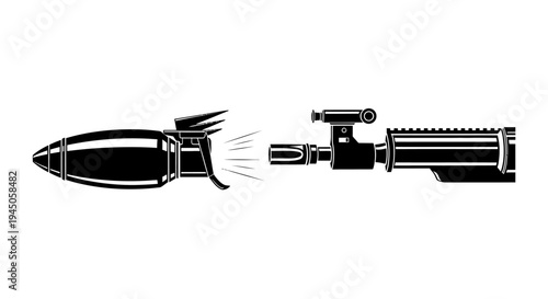 Rocket Launcher and Missile Icon