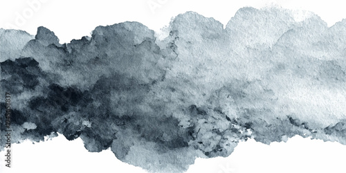 An abstract grunge background featuring ethereal clouds and vintage paper textures blends watercolor light with blue winter fog for a natural atmospheric design