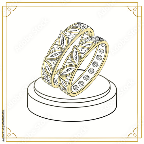 Two Bangles on a Pedestal jewelry accessories fashion