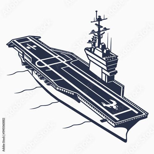 Aircraft Carrier with Water navy ship naval vessel