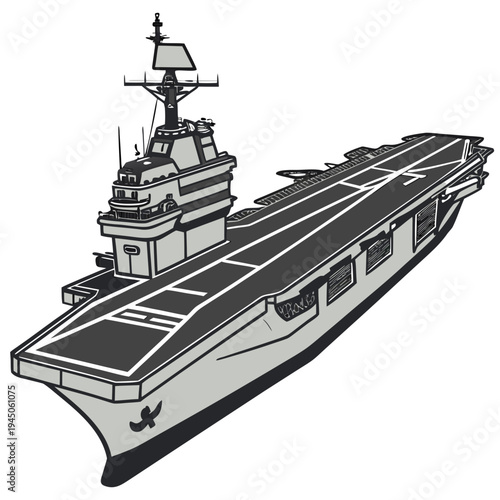 Gray Aircraft Carrier ship naval military vessel
