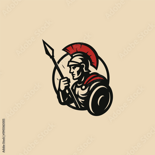 Roman Soldier in War Logo
