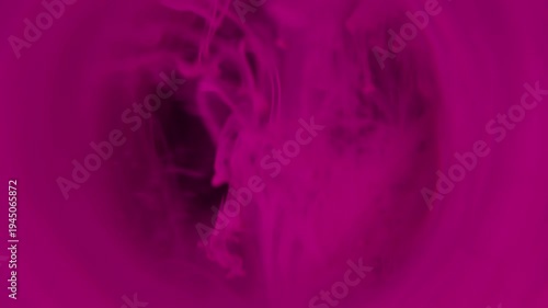 Fume sphere defocused. Water ink. Gradient light circle prism swirling neon splash. Color haze dye drop mixing in liquid abstract background.