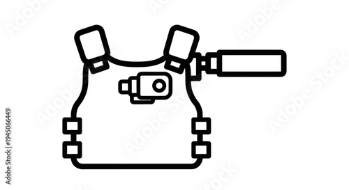 Body Camera Mounted Vest for Security, Police, and Surveillance