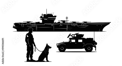 Military Carrier, Humvee, Soldier, K9 Unit: Security and Defense Forces
