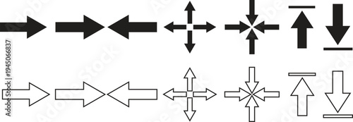 Collection of various arrow symbols and icons