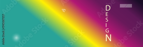 Colorful abstract design with gradient shades and geometric elements