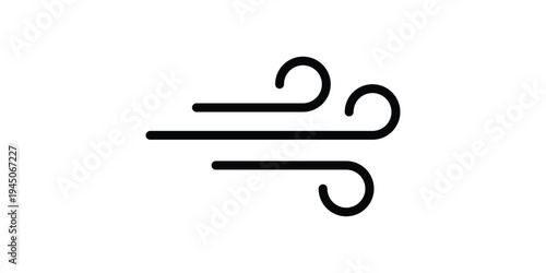 Wind icon trendy design template