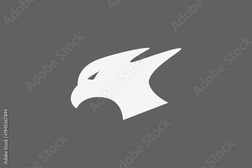 Simple eagle head silhouette bold logo