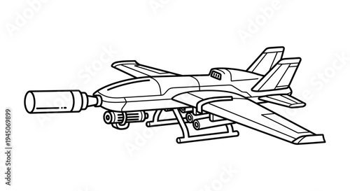 Military Drone with Missile Launcher