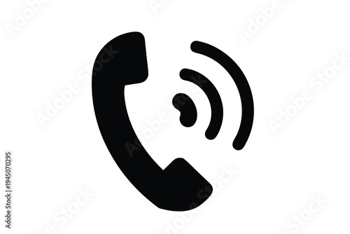 Ringing phone icon, Phone call and incoming communication icon vector