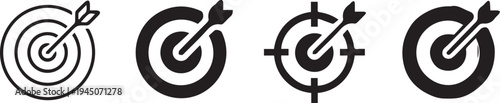 Set of 4 target icons vector