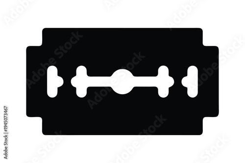 Razor blade silhouette vector, Blade razor icon