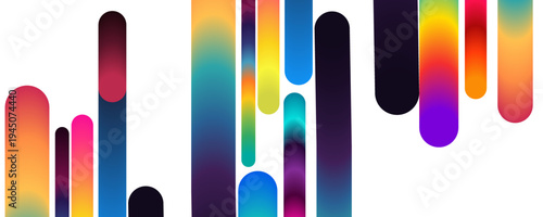 colorful gradient bars on white background