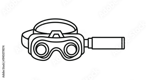 Virtual Reality Headset Icon - Futuristic Technology and Entertainment Concept