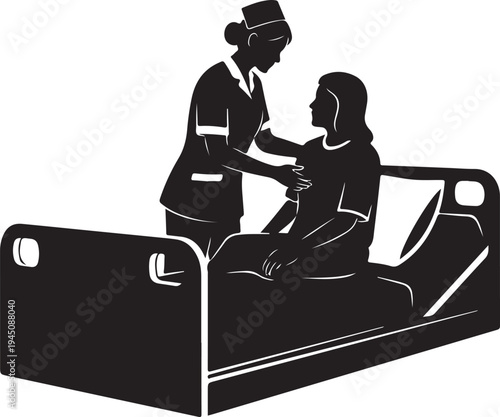 Emergency response scene with paramedic and patient on stretcher