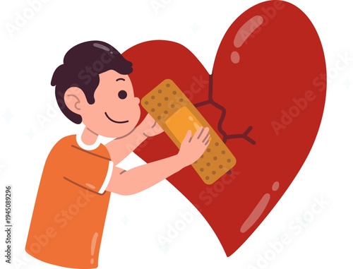 Healing Heart Illustration for Wellbeing Life