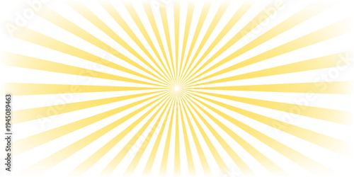 Yellow abstract background with light of sunburst. yellow starburst with halftone. sun ray retro background with flash