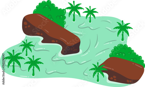 Small Landslide Disaster Striking Green Hilly Region