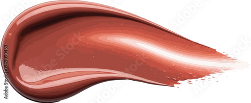 Vector  illustration of Terracotta Liquid Makeup or Paint Swatch Isolated on Transparent Background