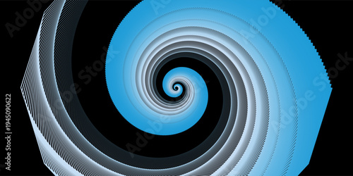 shades of blue and grey wavy striped slanting vividly coloured gradients with spiral