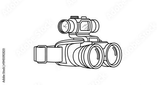 Night Vision Goggles Icon Outline Vector Illustration