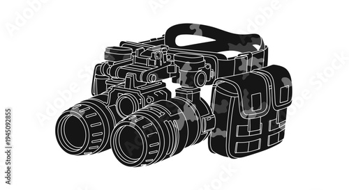 Night Vision Goggles with Camouflage Pouch and Head Strap