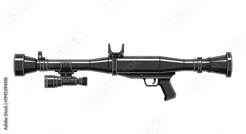 Rocket Propelled Grenade Launcher, Military Weapon, RPG, Combat Equipment, Firearm