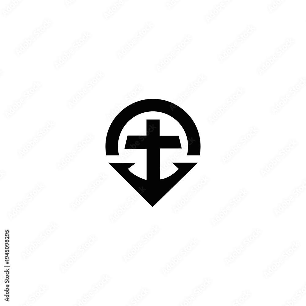 Fototapeta premium Christian church vector logo design