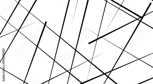 Random geometric line pattern on a transparent background. Random chaotic lines abstract geometric patterns of modern design.