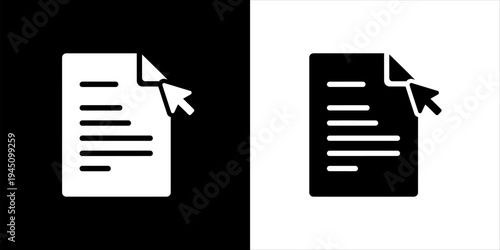Document with cursor icon, representing online editing and data management