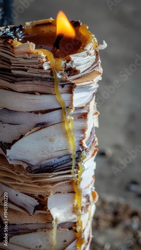 Vertical molten flaming 