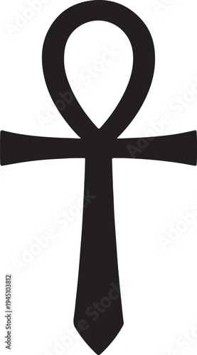 Ankh Hieroglyph silhouette vector