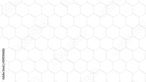 Seamless pattern with outline hexagon grid. Honeycomb pattern black and white background vector.