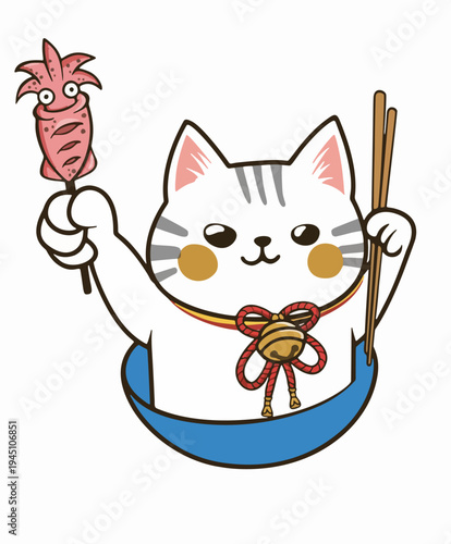 japan food cat cute squid