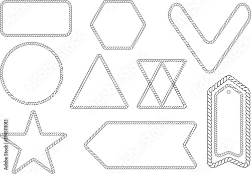 Assorted geometric and irregular paper cut-out shapes for crafting projects