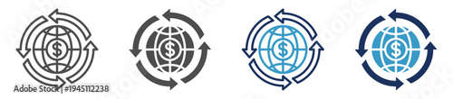 circular economy multi purpose icon set