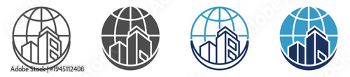 global corporation multi purpose icon set
