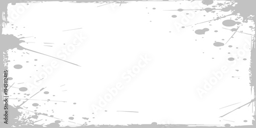 Abstract grunge vector design featuring a dark vintage paper texture with a black ink splash border and floral silhouette frame for text