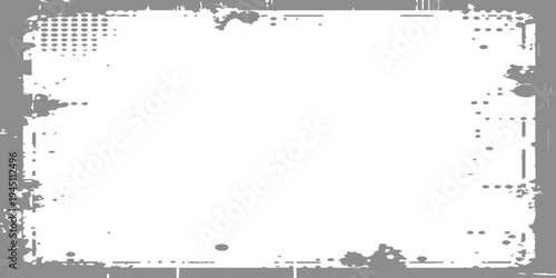 Grunge frame for your text featuring a black military sniper rifle and automatic M4 firearm silhouette isolated on a white vector illustration