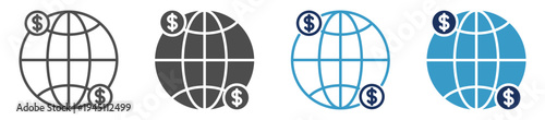 international trade multi purpose icon set