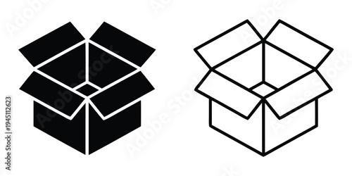 Box icon vector. Carton box icon. Delivery icon, parcel, package