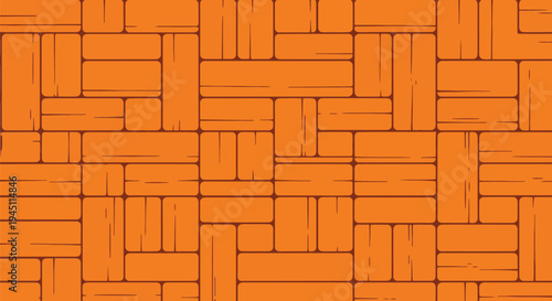 Seamless Orange Wood Vector Pattern for Backgrounds, Textiles, and Interior Design