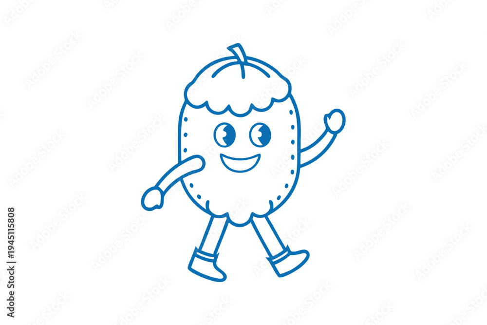 Fototapeta premium Modern Ataulfo Mango Cartoon Icon for Digital Marketing and Healthy Lifestyle Apps