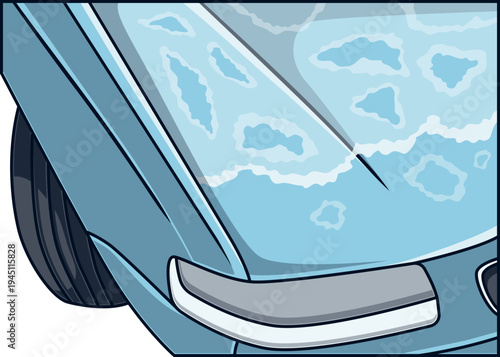 Cat Mobil Kusam Terkena Panas