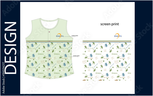 print design baby  sleeve lass shirt 