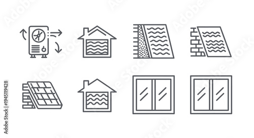 Energy Efficient Home Icons